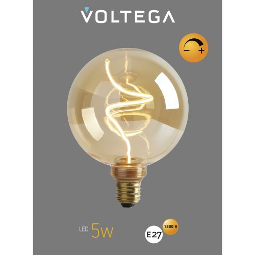 Лампочка Voltega 8558 164x125x125 световой поток 220 Лм цветовая температура 1800 К., картинка