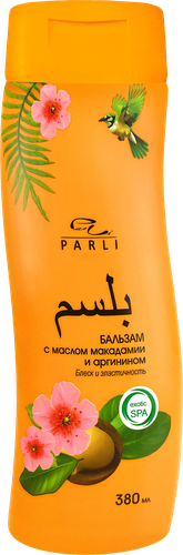 Бальзам для волос PARLI COSMETICS Exotic spa с маслом макадамии, 380мл, детальное фото