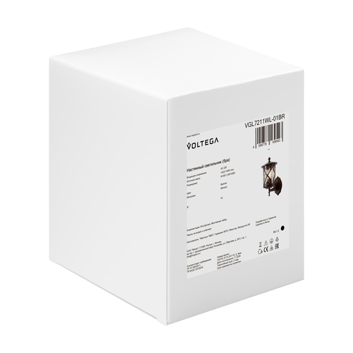 Бра Voltega Mifi, 1хE27х40, IP44, Бронза Металл, крупный план