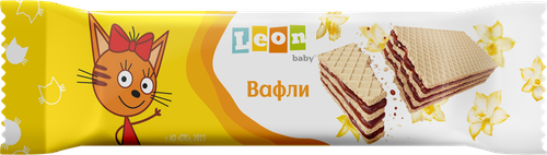 Вафли LEON BABY Три Кота, 27г, изображение