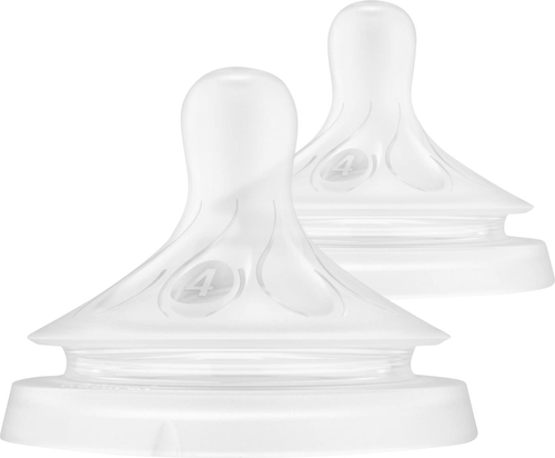 Соска для кормления PHILIPS AVENT Natural Response, силиконовая со средним потоком Т4, с 3 месяцев, 2шт, фотография