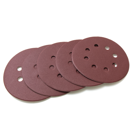 Шлифовальный диск FLEXIONE Velcro 8 отверстий P280 125 мм 5 шт, фотография