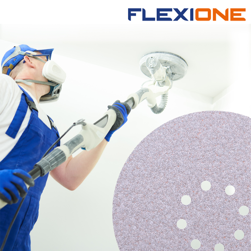 Шлифовальный диск FLEXIONE Velcro 8 отверстий P80 S 225 мм 5 шт, вид