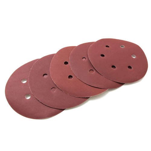 Шлифовальный диск FLEXIONE Velcro 6 отверстий P280 150 мм 5 шт, вид