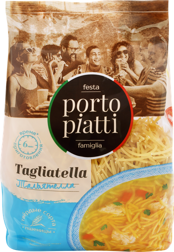 Макароны PORTO PIATTI Тальятелла, 400г, фото