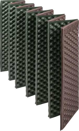 Коврик туристический складной ACTIWELL 179х59х1,5см, коричневый/хаки, изображение