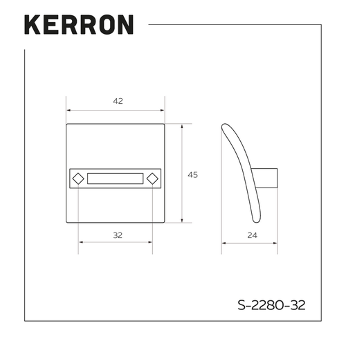 Ручка-скоба KERRON 32мм матовый хром, вид