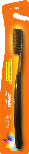 Зубная щетка SMILE CARE Вельвет, средней жесткости, детальное фото