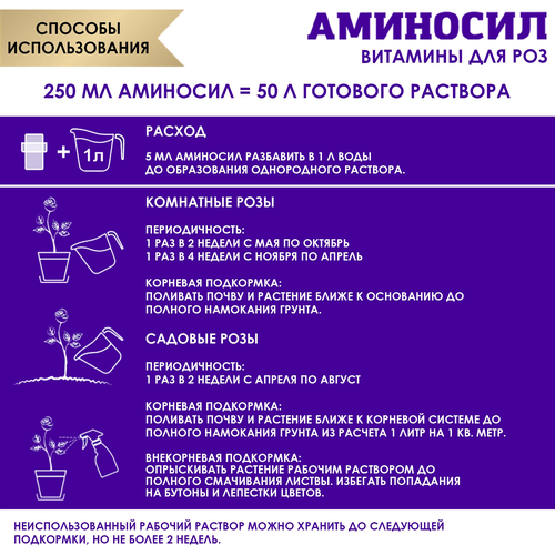 Удобрение АМИНОСИЛ Концентрат д/роз 250мл, фото