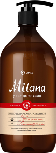Жидкое мыло GRASS Milana Мускус и сандал, 1000мл, крупный план