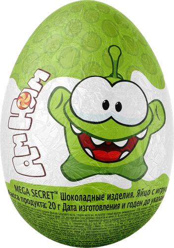 Яйцо шоколадное MEGA SECRET Ам ням с игрушкой, 20г, крупный план