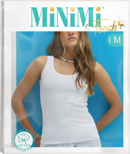 Майка женская MINIMI размеры в ассортименте, cappuccino, кашкорсе, Арт. BMi_F 1321_01CE, картинка
