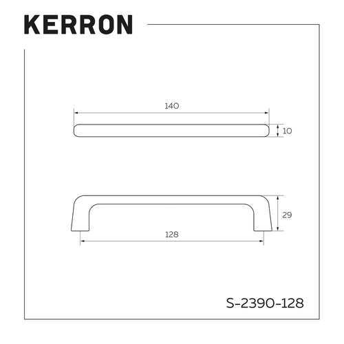 Ручка-скоба KERRON 128мм, матов золото S-2390-128 BSG, изображение