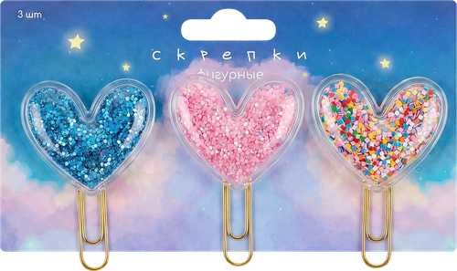 Скрепки фигурные Пушистик, Арт. PPCLF3_1, 3шт, вид