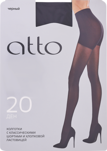 Колготки женские ATTO р. 4 20 den, черные, Арт. ATBE20, картинка