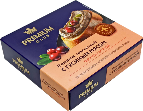Паштет PREMIUM CLUB с гусиным мясом, 160г, детальное фото