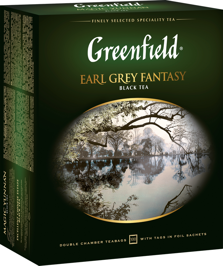 Чай черный GREENFIELD Earl Grey Fantasy с ароматом бергамота, 100пак, превью