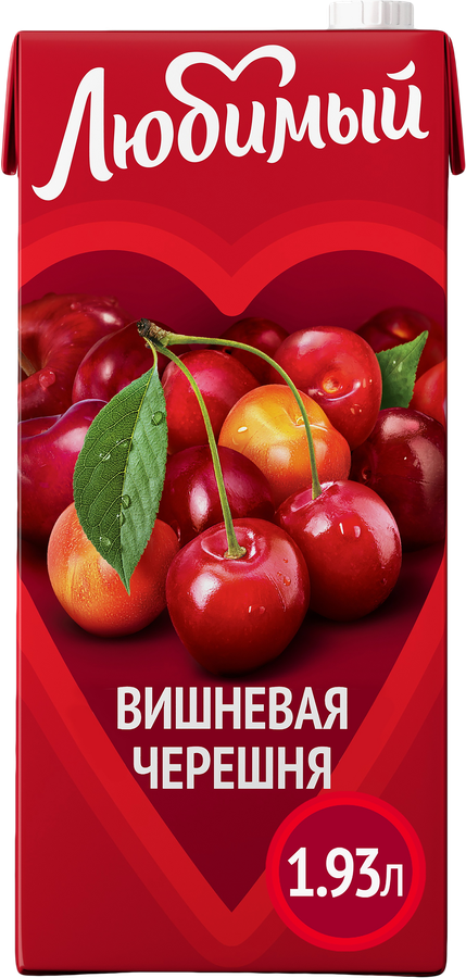 Напиток сокосодержащий ЛЮБИМЫЙ Яблоко, вишня, черешня, 1.93л купить в ...
