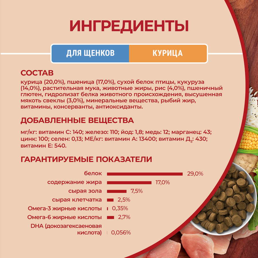 Корм сухой для щенков PURINA ONE для средних и крупных пород, с курицей и рисом, 700г, превью