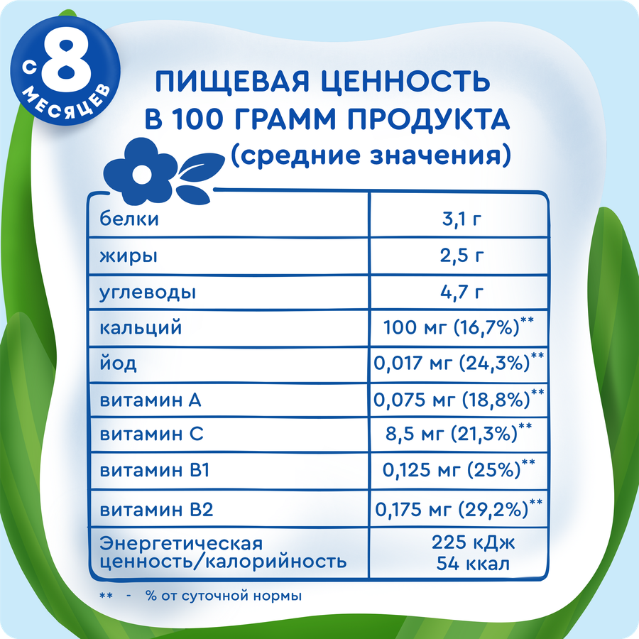 Молоко стерилизованное детское АГУША 2,5% обогащенное витаминами и йодом, с 8 месяцев, без змж, 200мл, превью