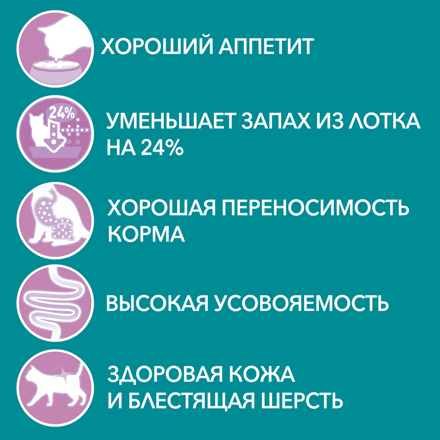 Корм влажный для взрослых кошек PURINA ONE Чувствительное пищеварение Курица и морковь, 75г, предпросмотр