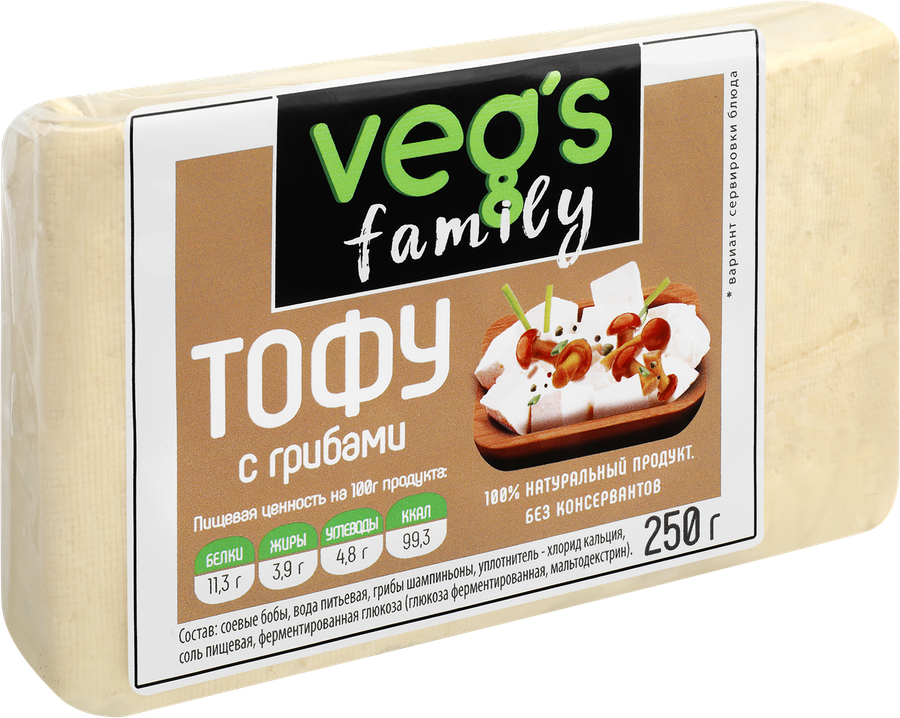 Тофу VEG`S с грибами, 250г, превью