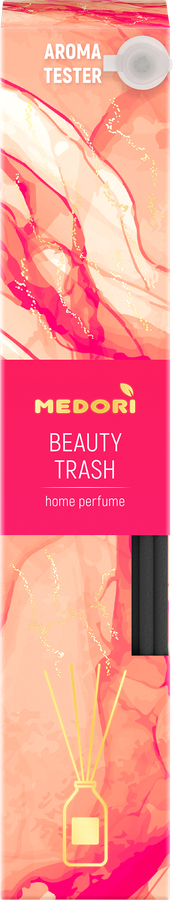Аромадиффузор MEDORI Beauty Trash, с микрофибровыми палочками, с пробником, 50мл, превью
