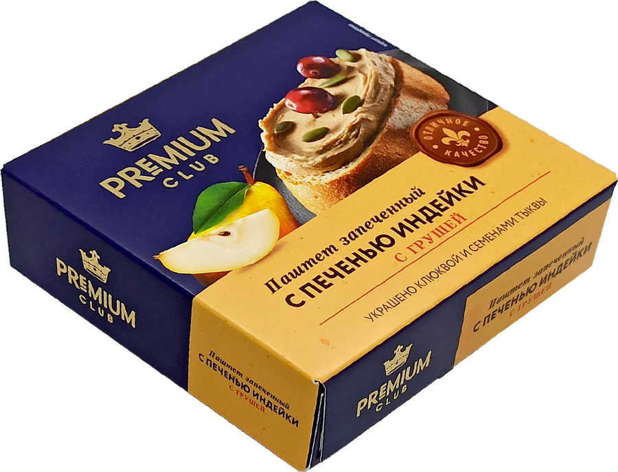 Паштет PREMIUM CLUB с печенью индейки и грушей, 160г, превью